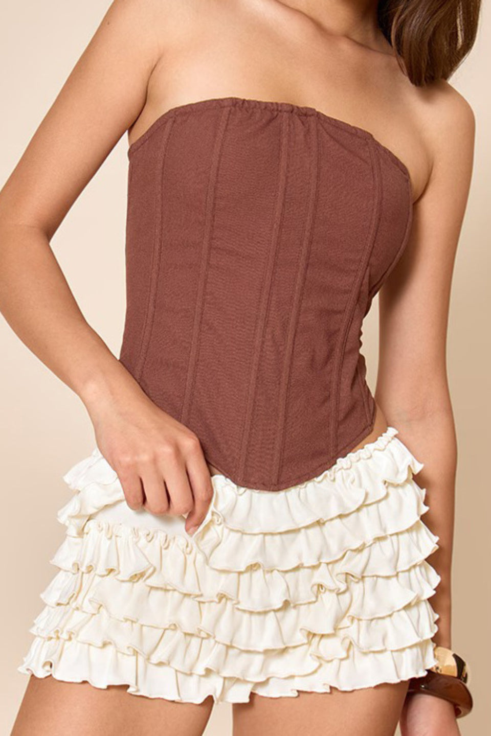 Ivory Ruffle Skort