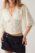 Ivory Lace Romance Blouse