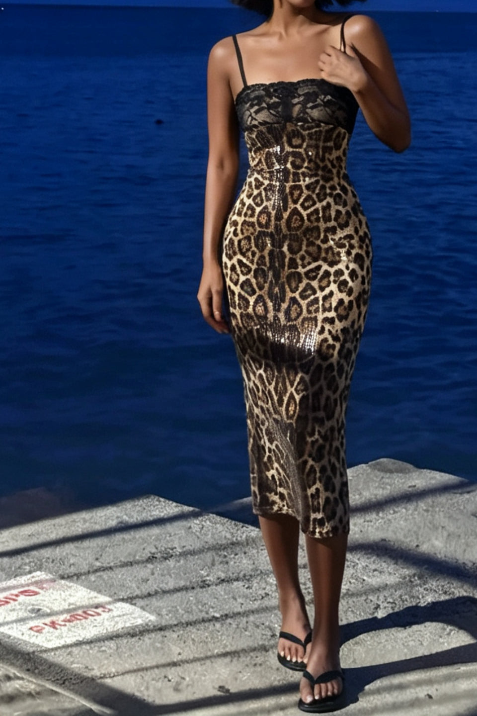 Wild Glam Midi Dress