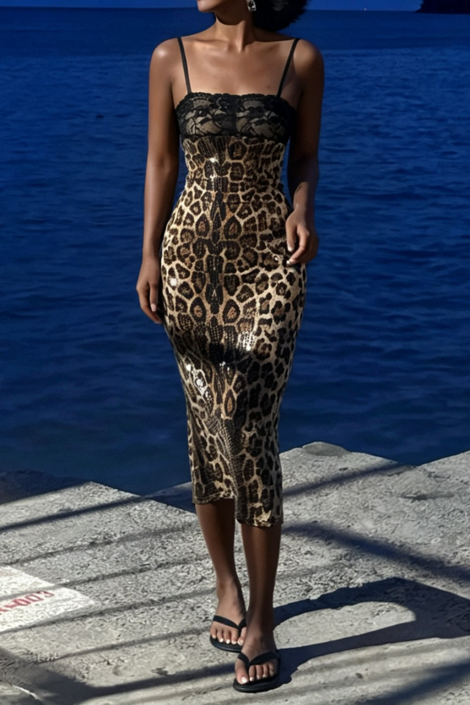 Wild Glam Midi Dress
