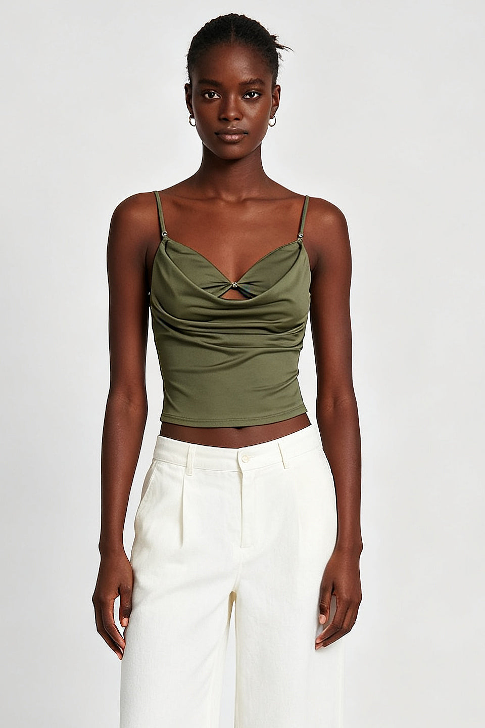 Sage Drape Cami Top
