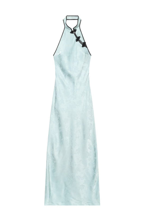 Azure Blossom Qipao