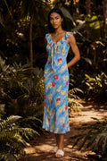 Poppy Skies Midi Dress