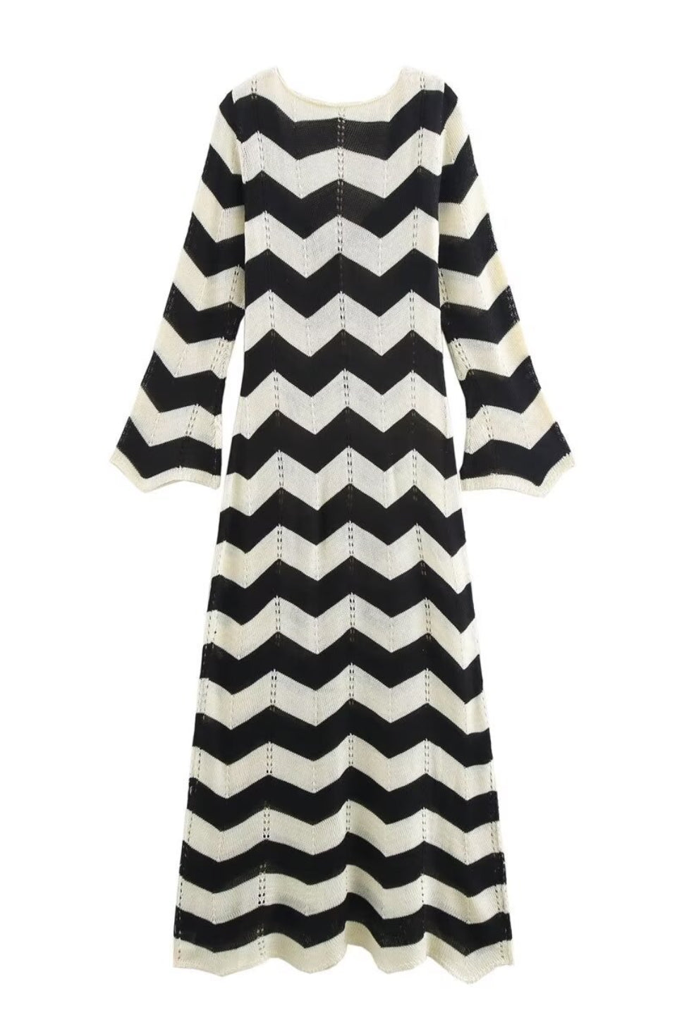 Midnight Chevron Dress
