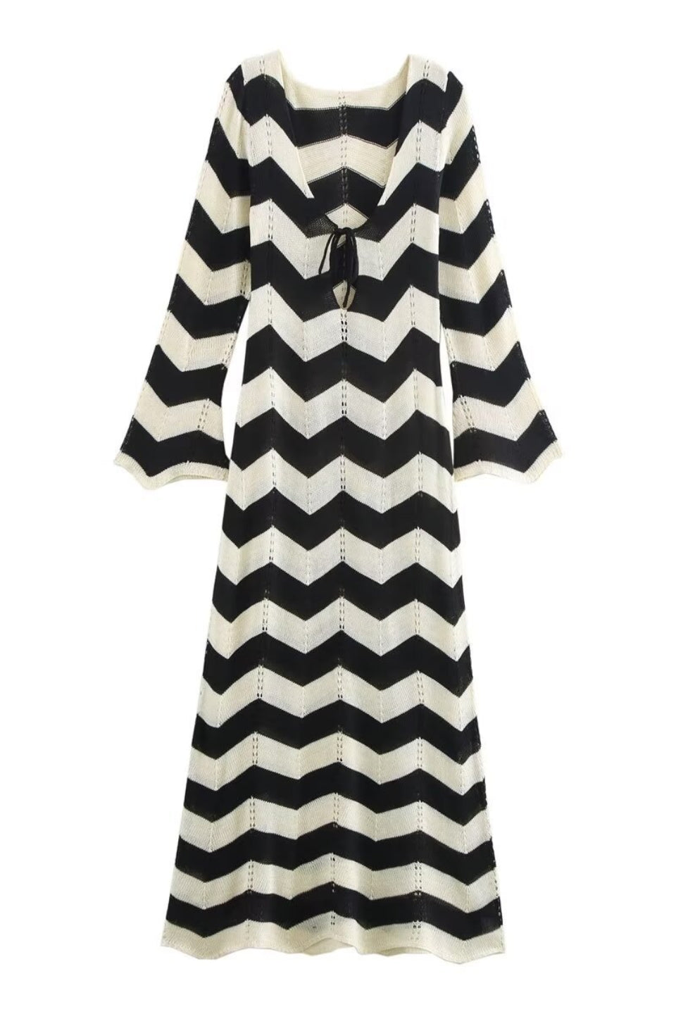 Midnight Chevron Dress