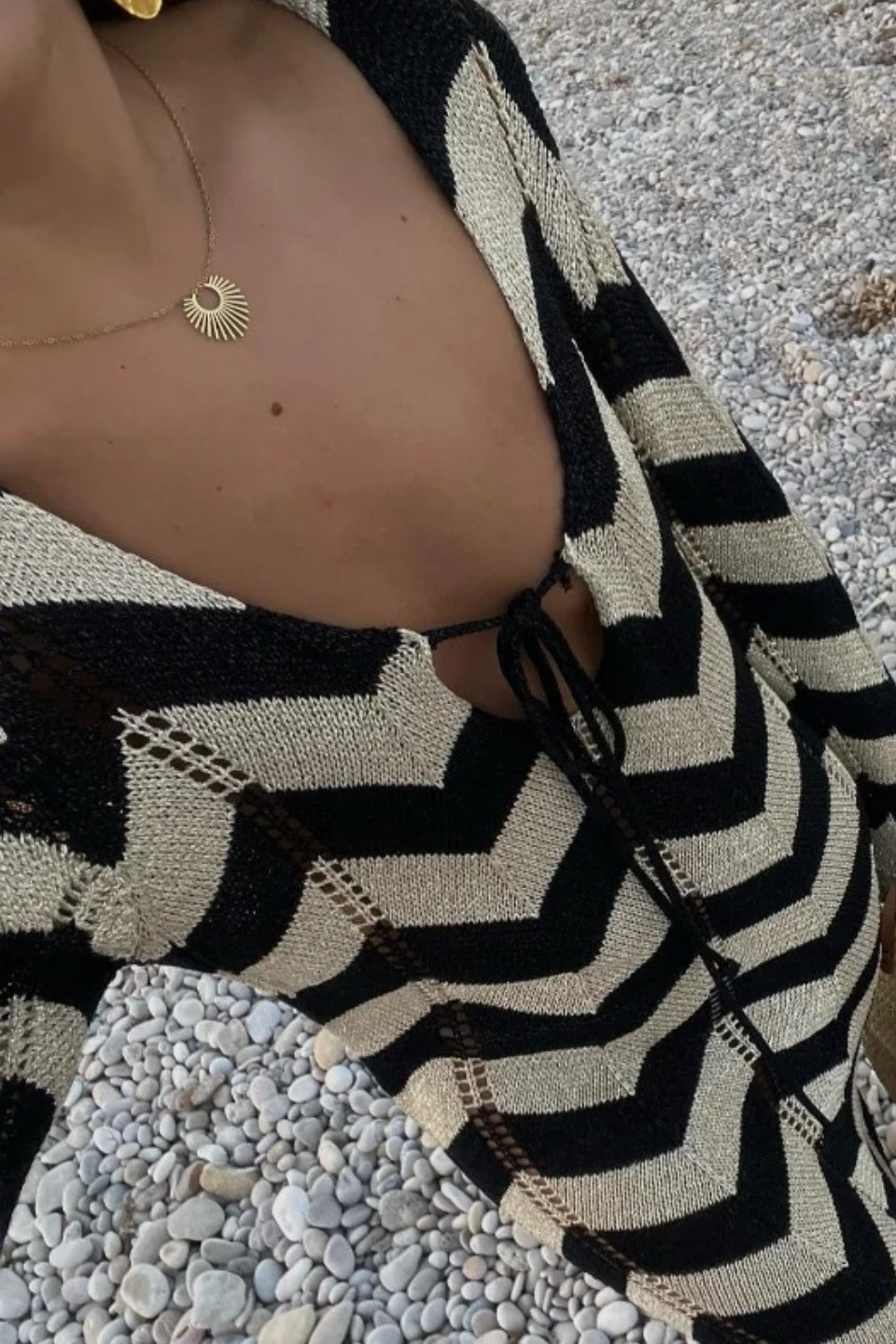 Midnight Chevron Dress