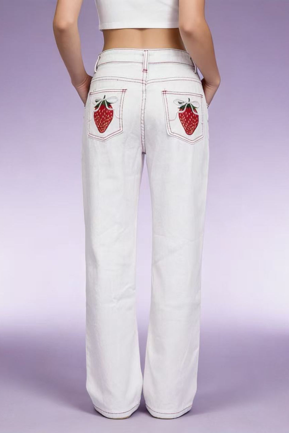 Strawberry Stitch Jeans