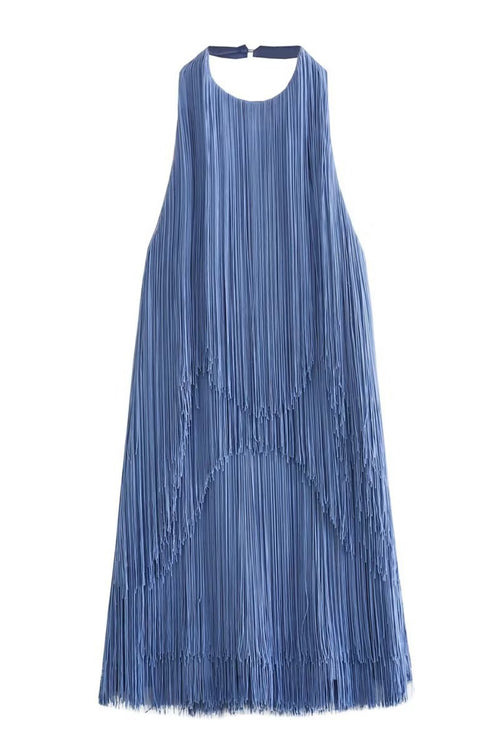 Ocean Fringe Mini Dress