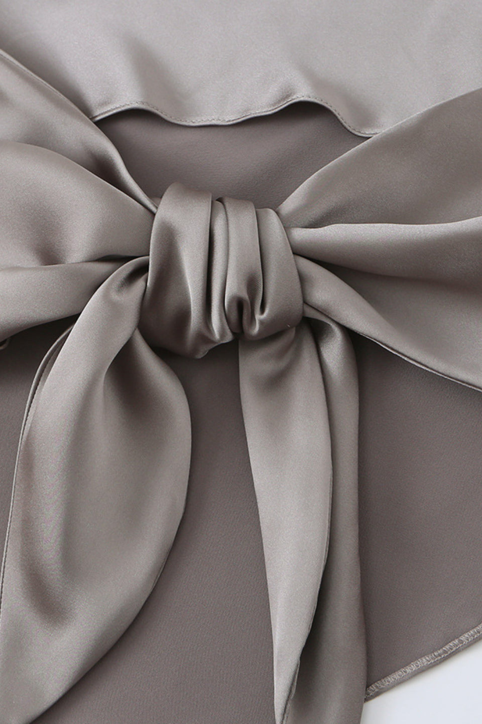 Silver Satin Muse Top