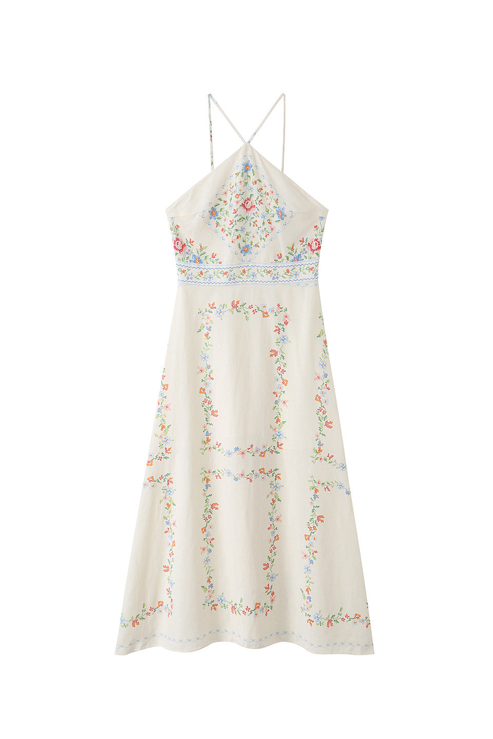Ivory Bloom Midi Dress