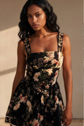 Navy Garden Mini Dress