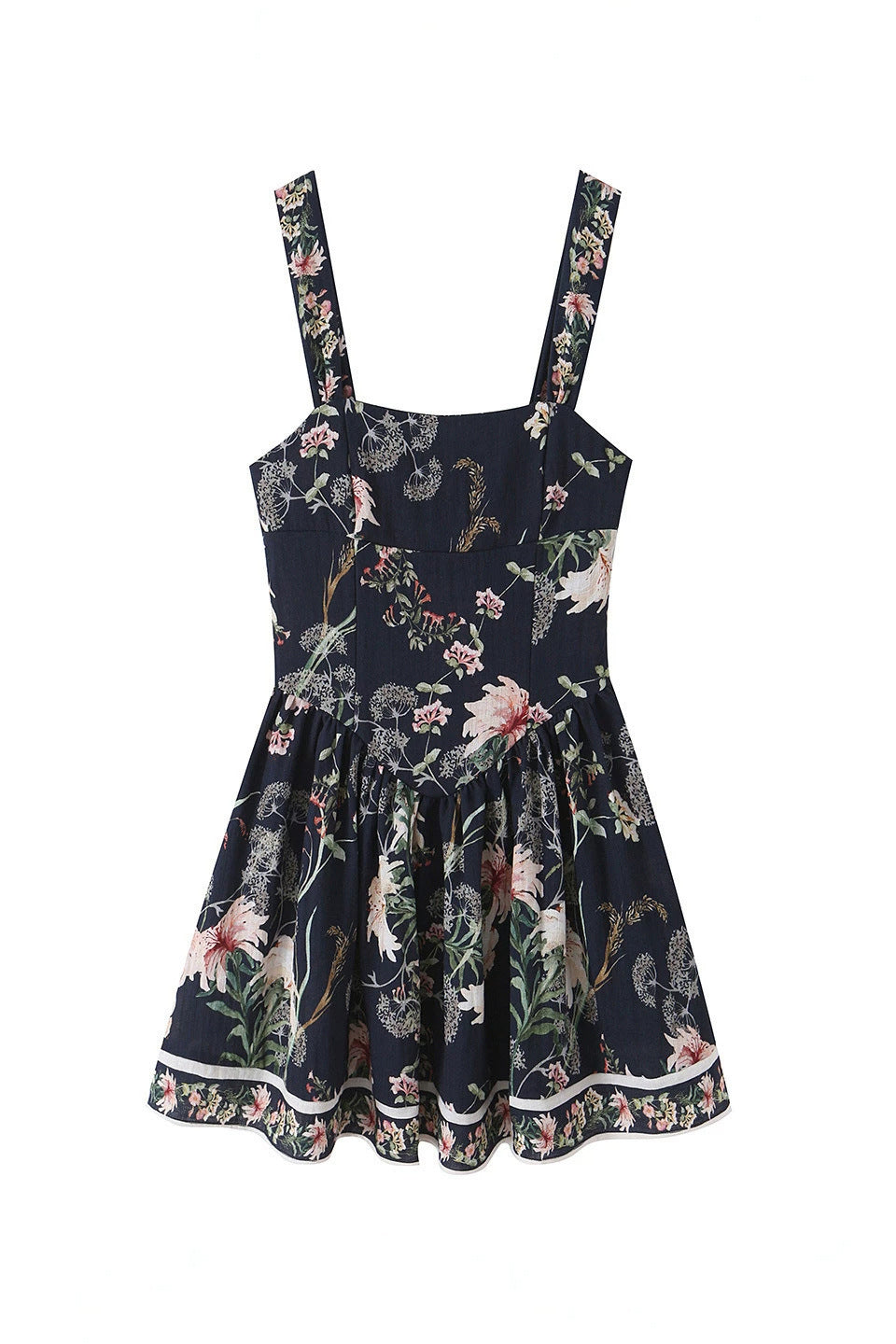 Navy Garden Mini Dress