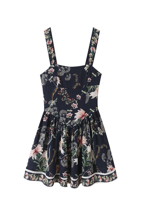 Navy Garden Mini Dress