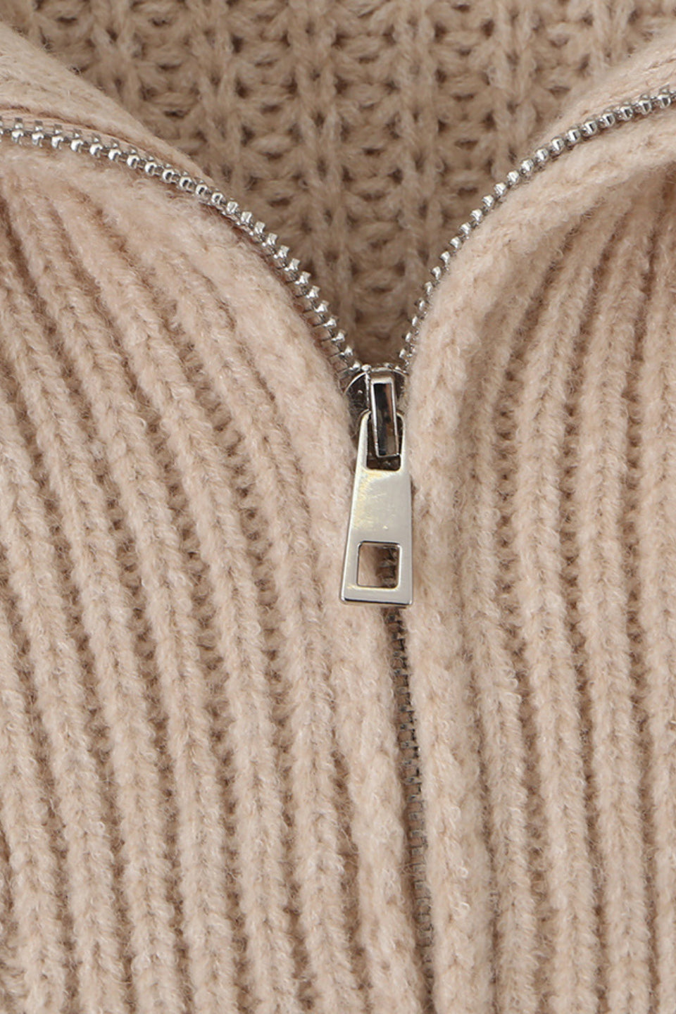 Oat Cozy Half Zip Sweater