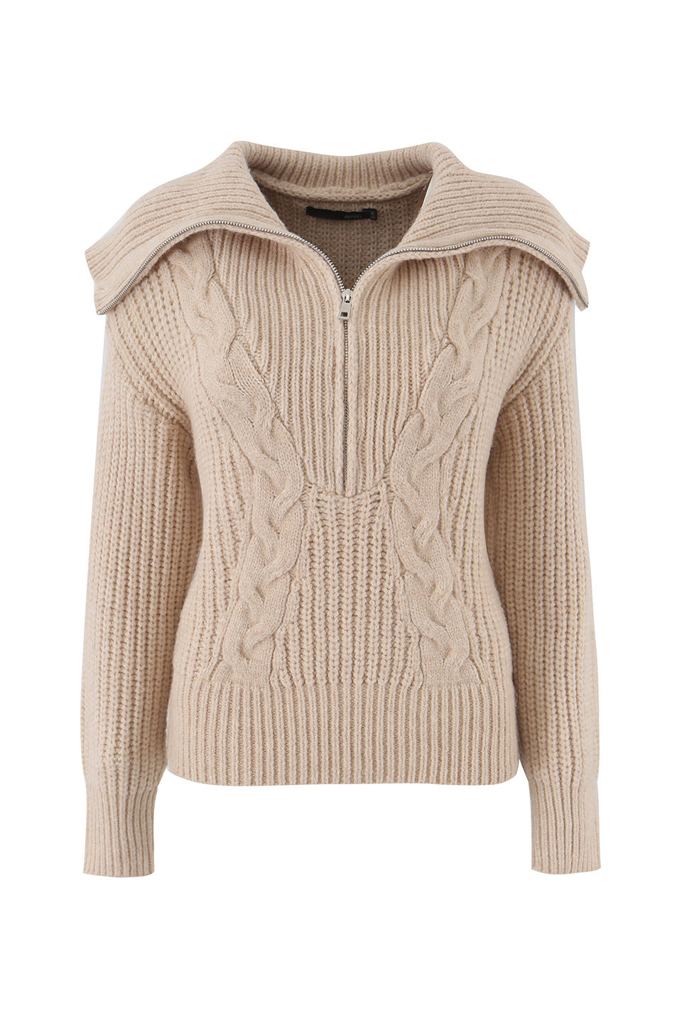 Oat Cozy Half Zip Sweater