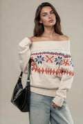 Nordic Snowflake Knit Sweater