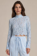 Blue Blossom Lace Top