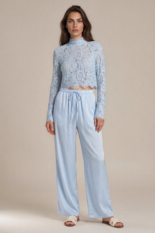 Blue Blossom Lace Top