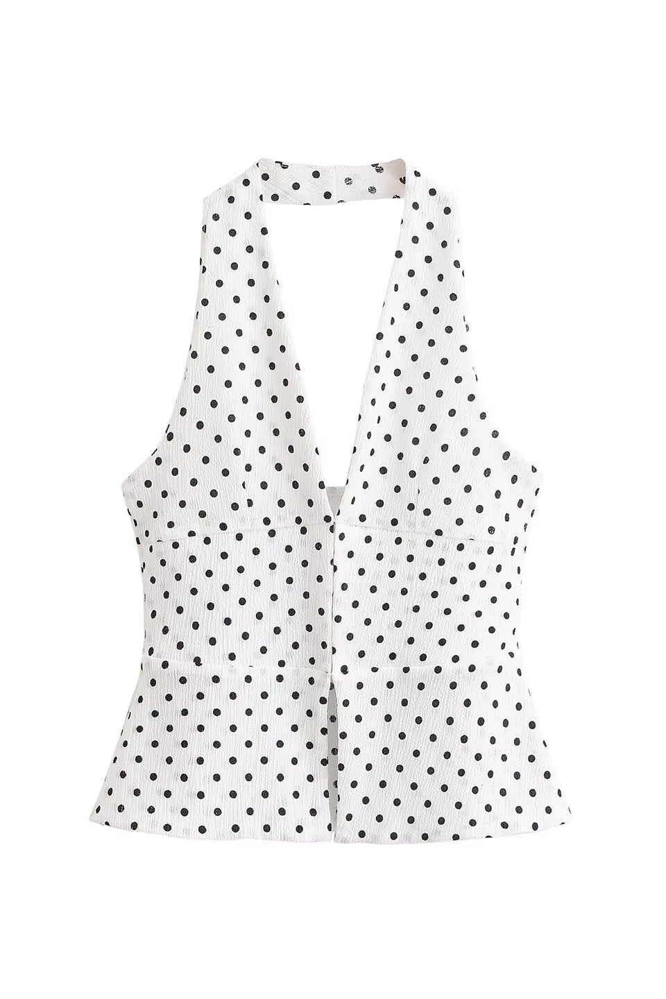 Dot Peplum Tank Top