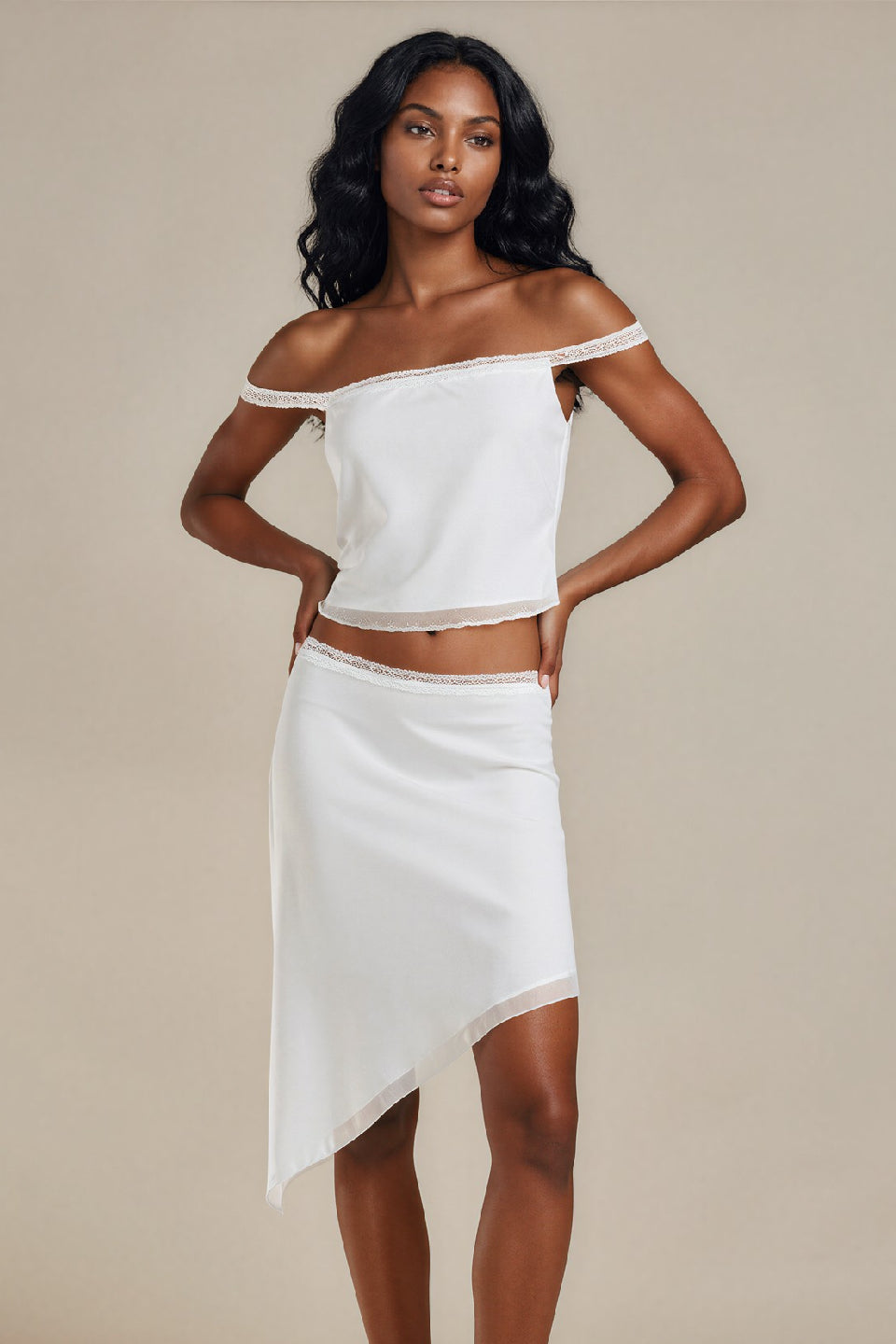 Ivory Mesh Romance Set