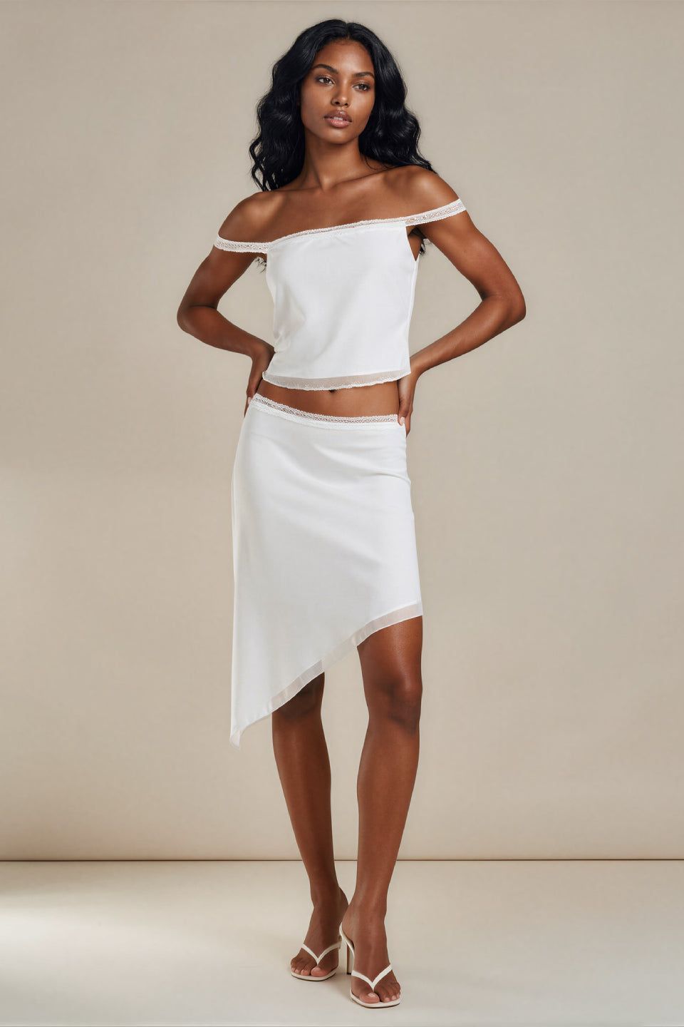 Ivory Mesh Romance Set