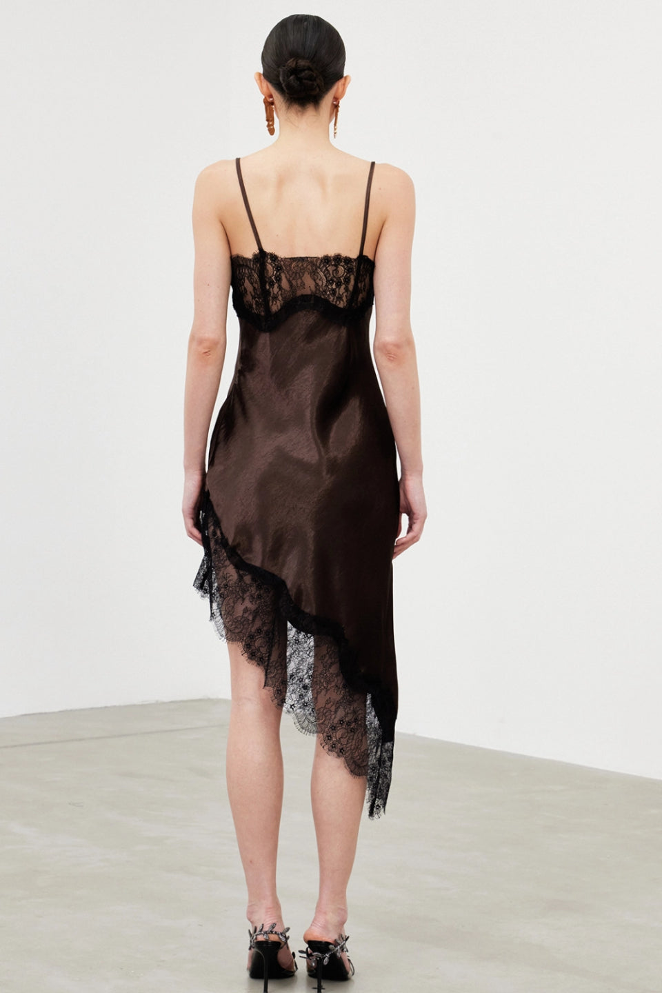 Chocolate Noir Satin Dress