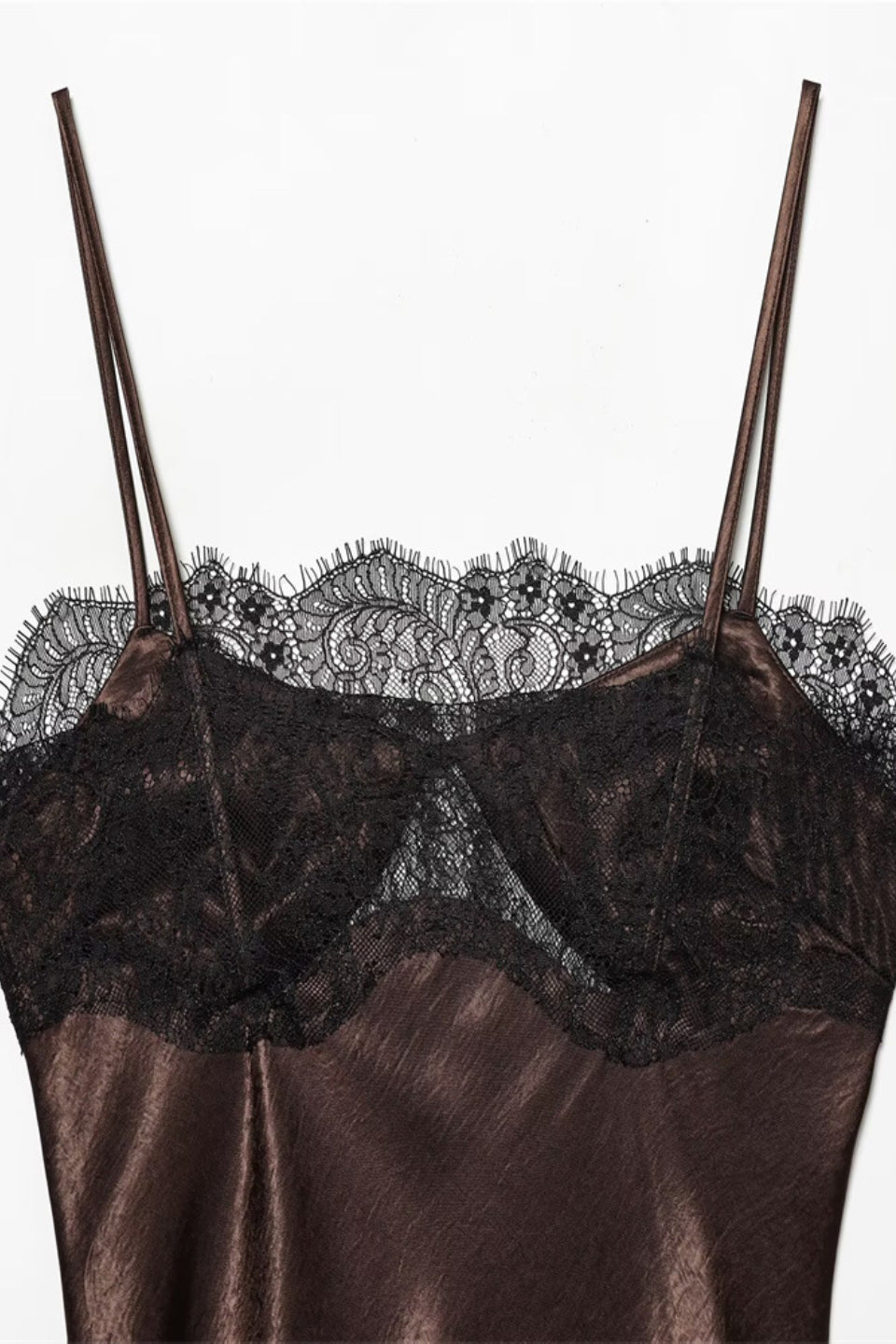 Chocolate Noir Satin Dress