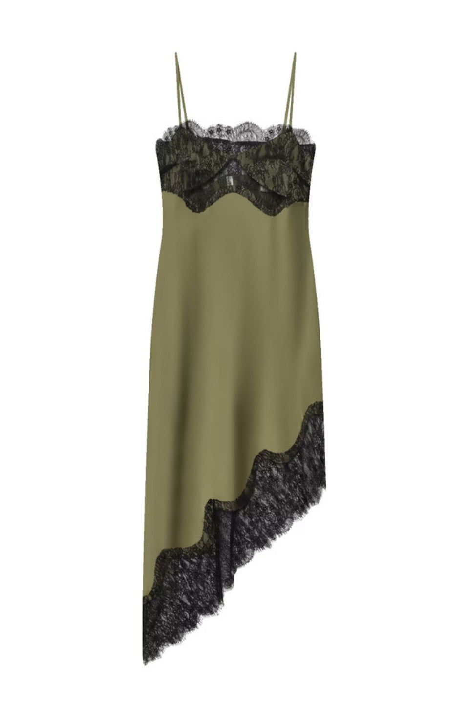 Olive Noir Satin Dress