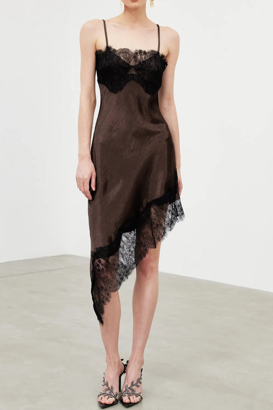 Chocolate Noir Satin Dress