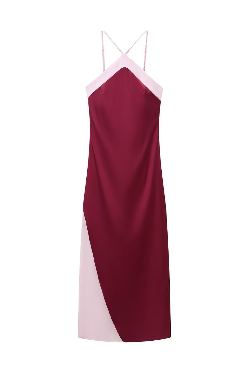 Rose Burgundy Satin Gown