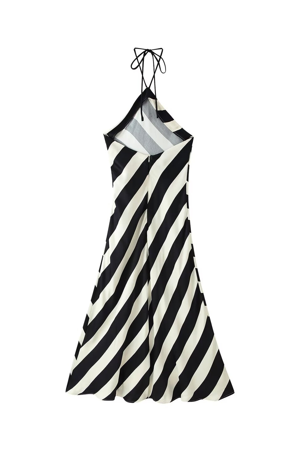 Noir Stripe Midi Dress