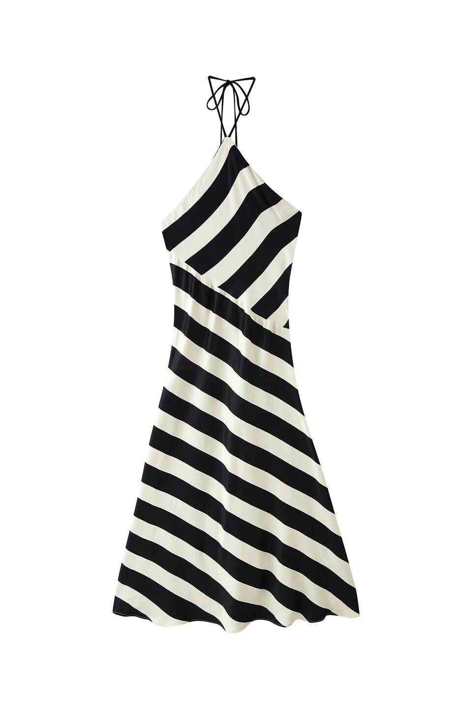 Noir Stripe Midi Dress