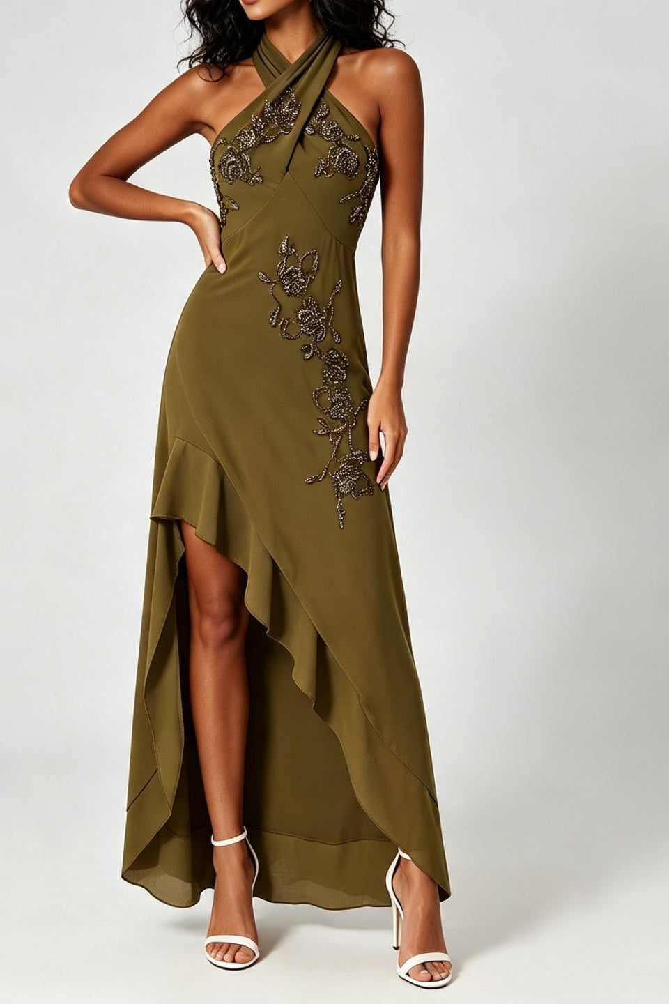 Olive Bloom Gown