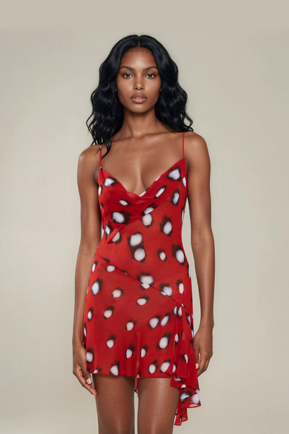 Rouge Spot Chiffon Mini Dress