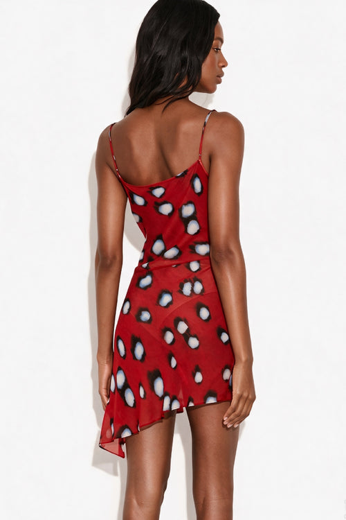 Rouge Spot Chiffon Mini Dress