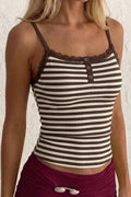 Cocoa Stripe Cami Top