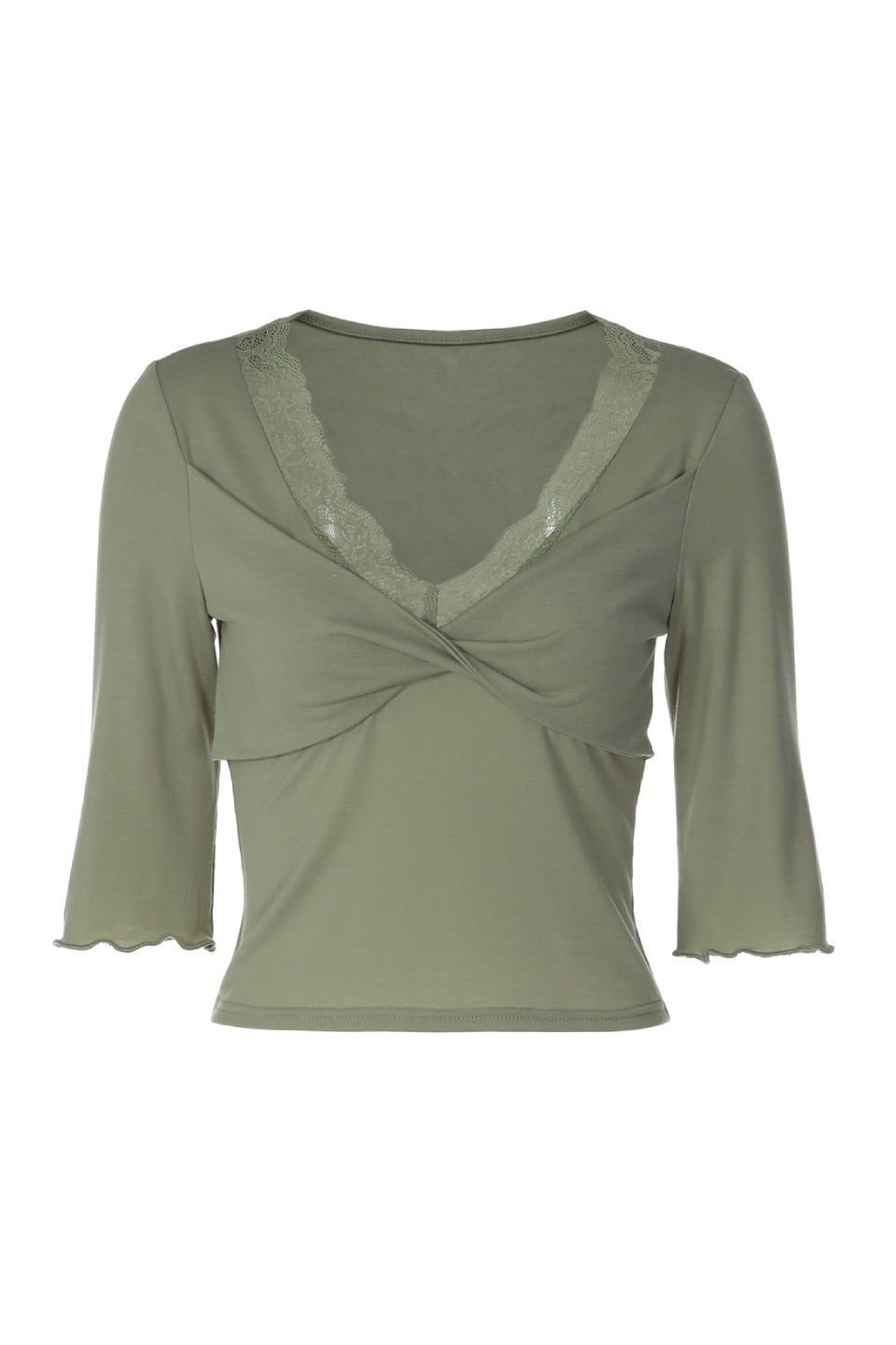 Sage Twist Lace Blouse