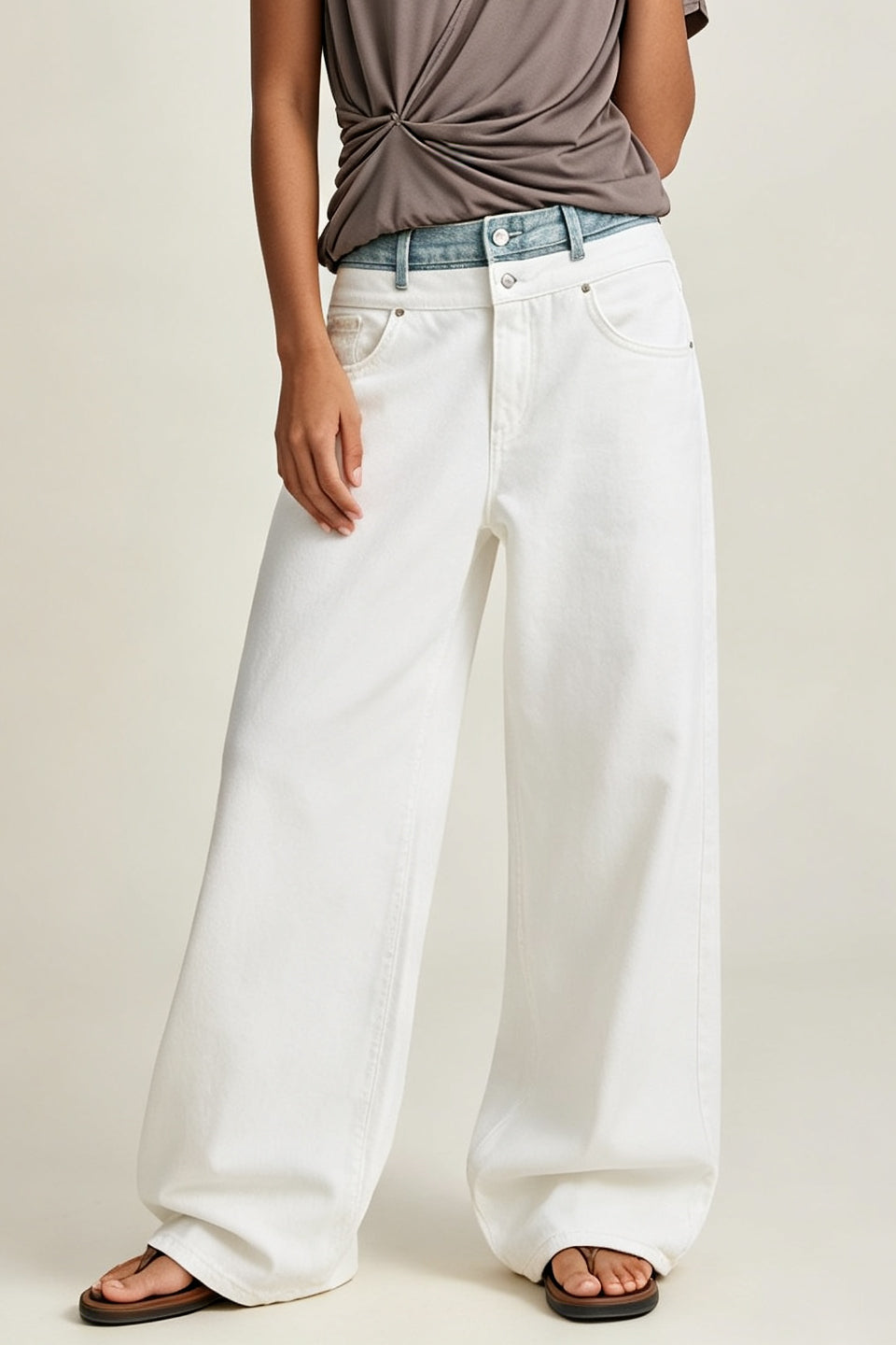 Double Waist Denim Jeans