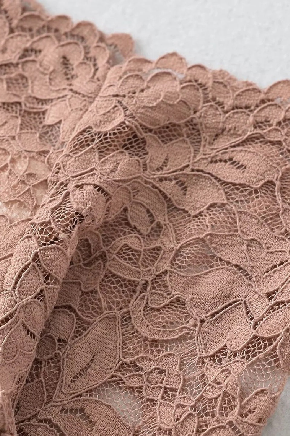 Mauve Lace Midi Dress