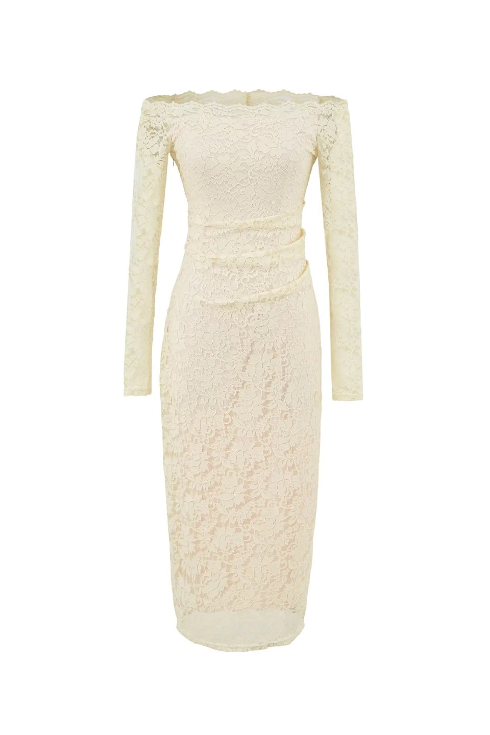 Ivory Lace Midi Dress