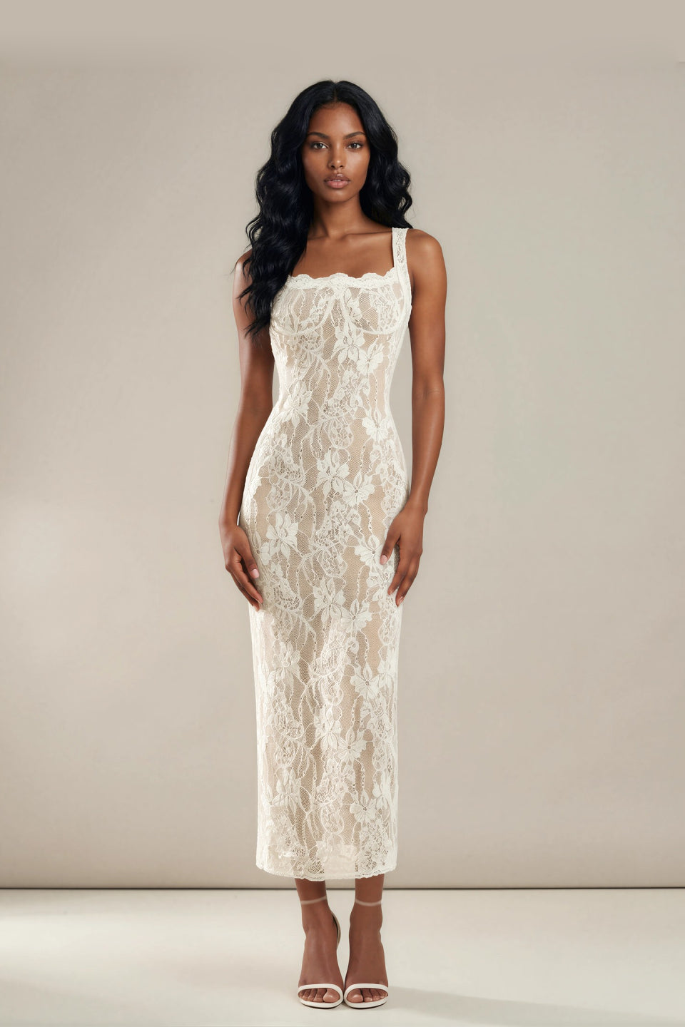Ivory Lace Muse Maxi Dress