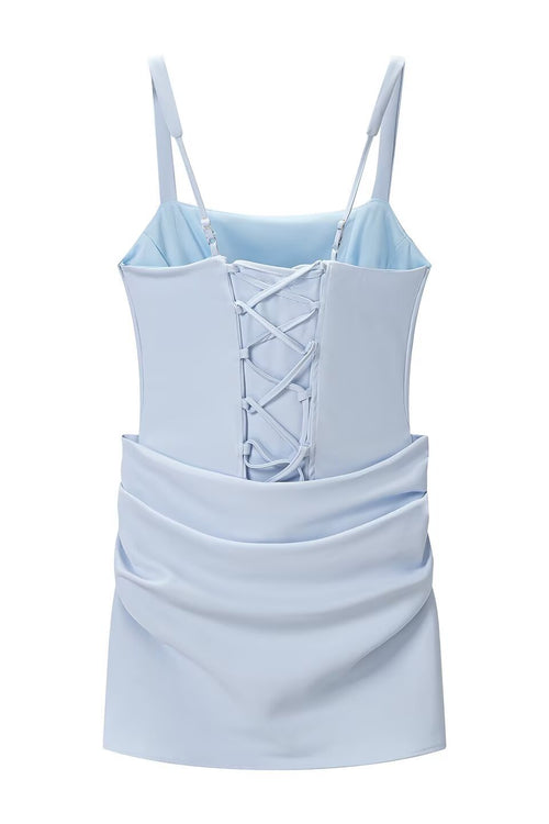 Blue Corset Mini Dress