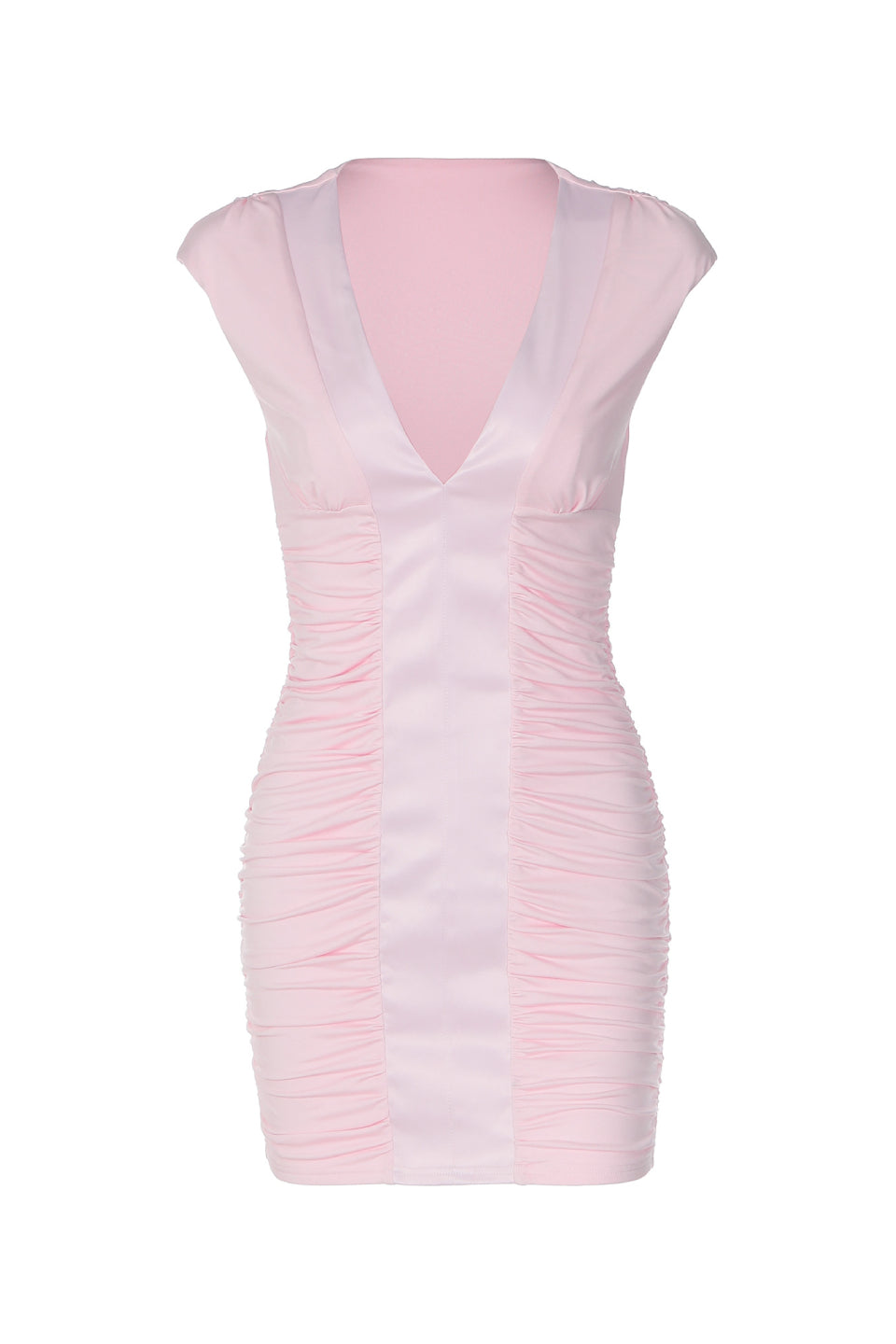 Blush Ruched Mini Dress