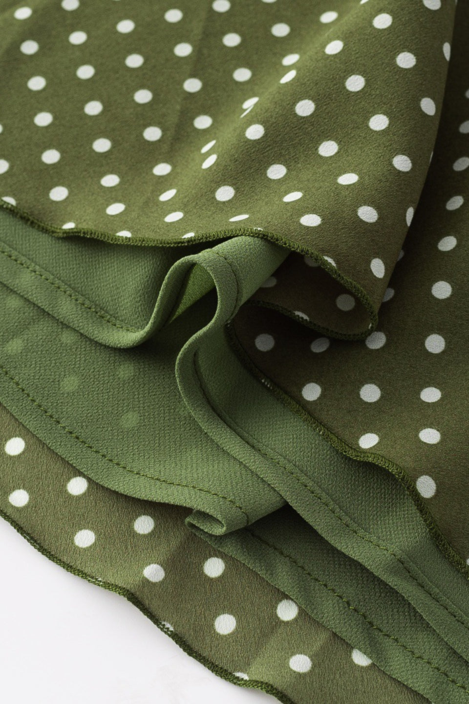 Olive Dot Slip Mini Dress