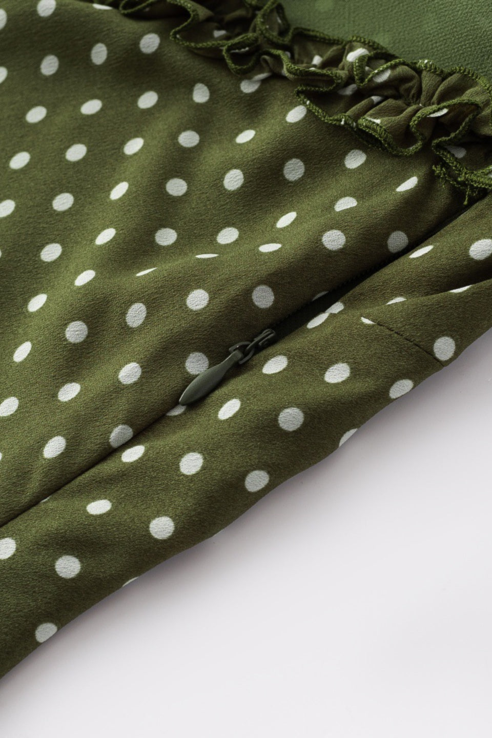 Olive Dot Slip Mini Dress