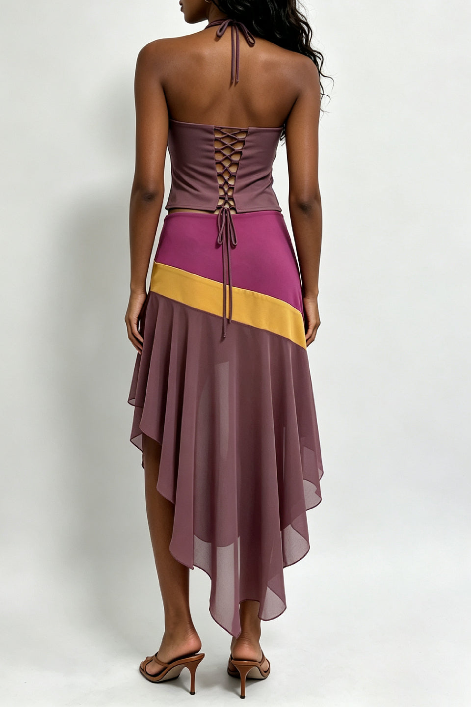 Sunset Corset Tube Top