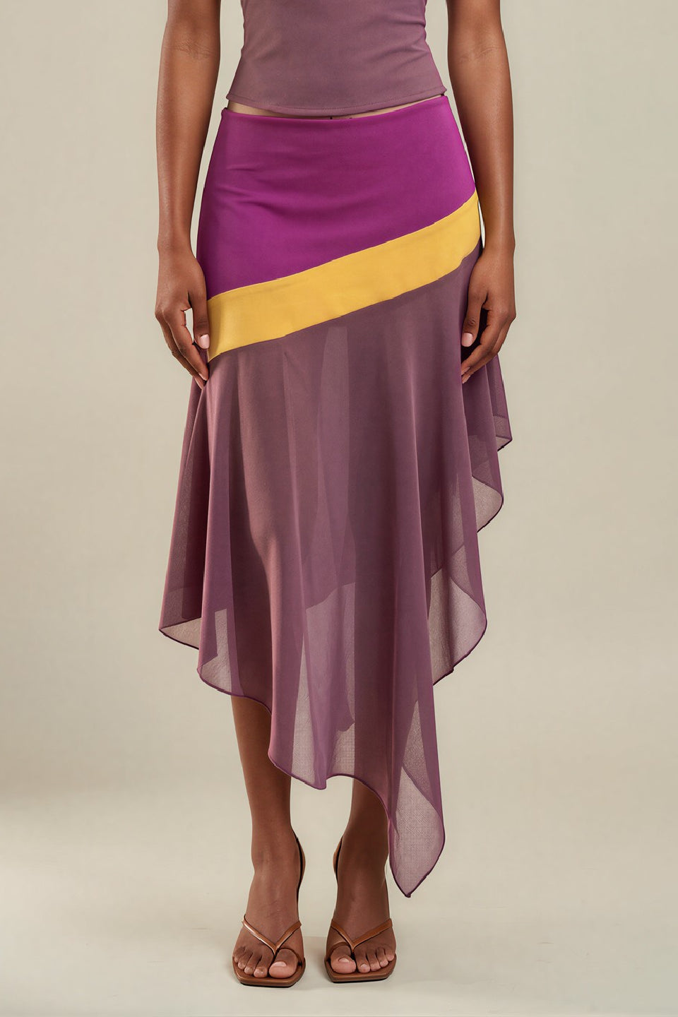 Sunset Chiffon Maxi Skirt