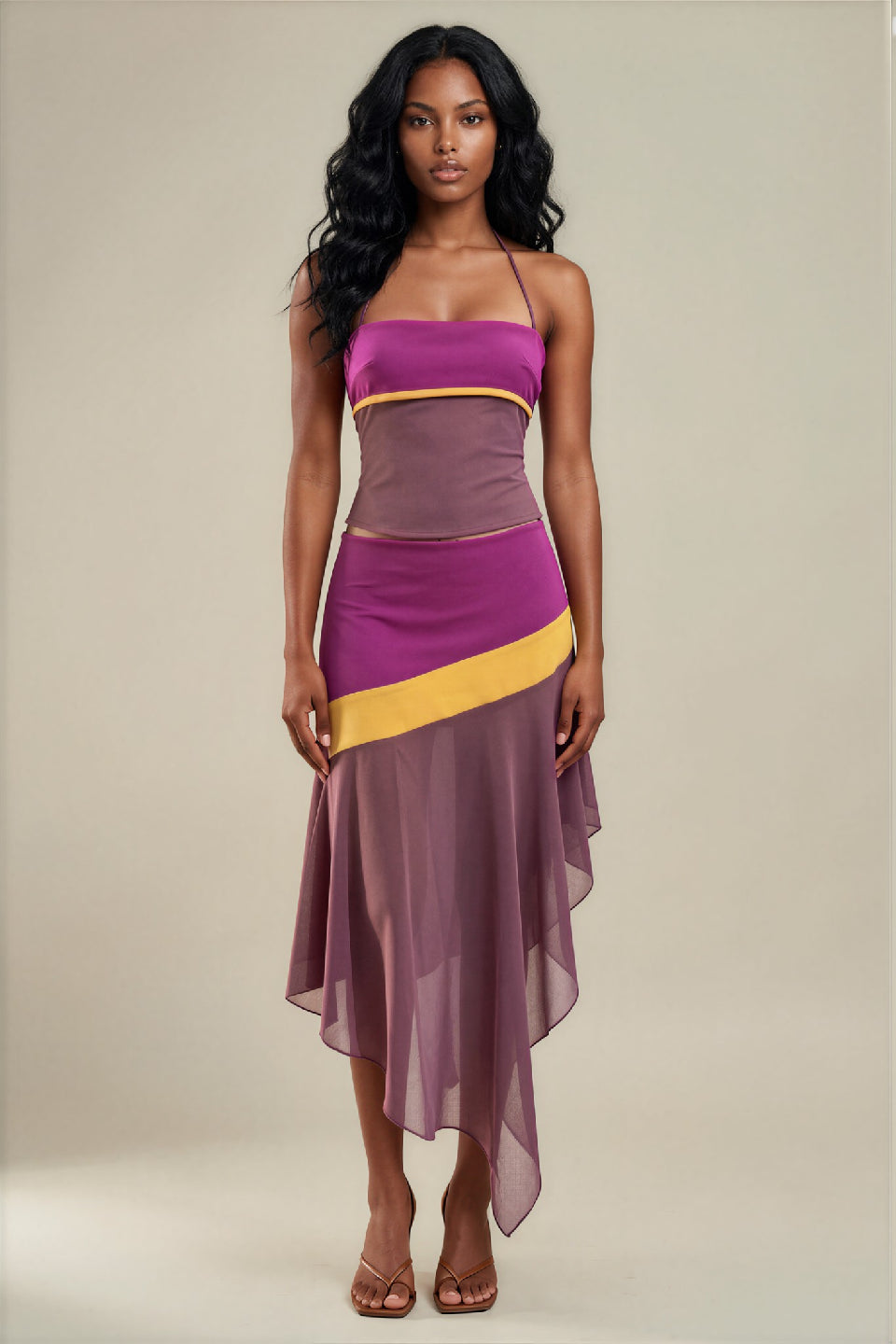 Sunset Corset Tube Top