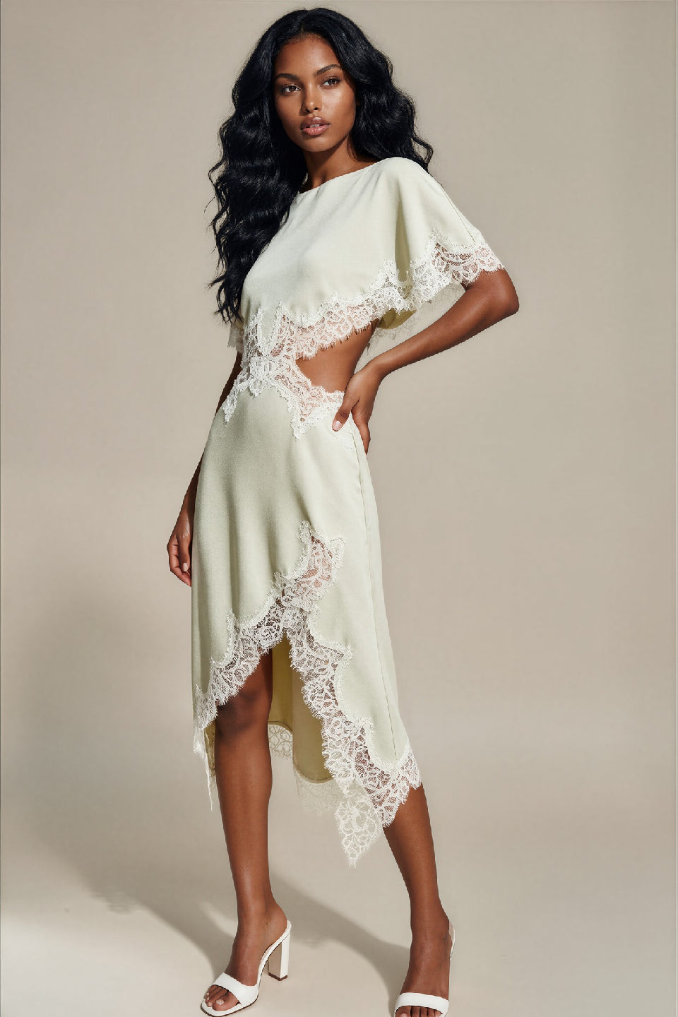 Sage Whisper Midi Dress