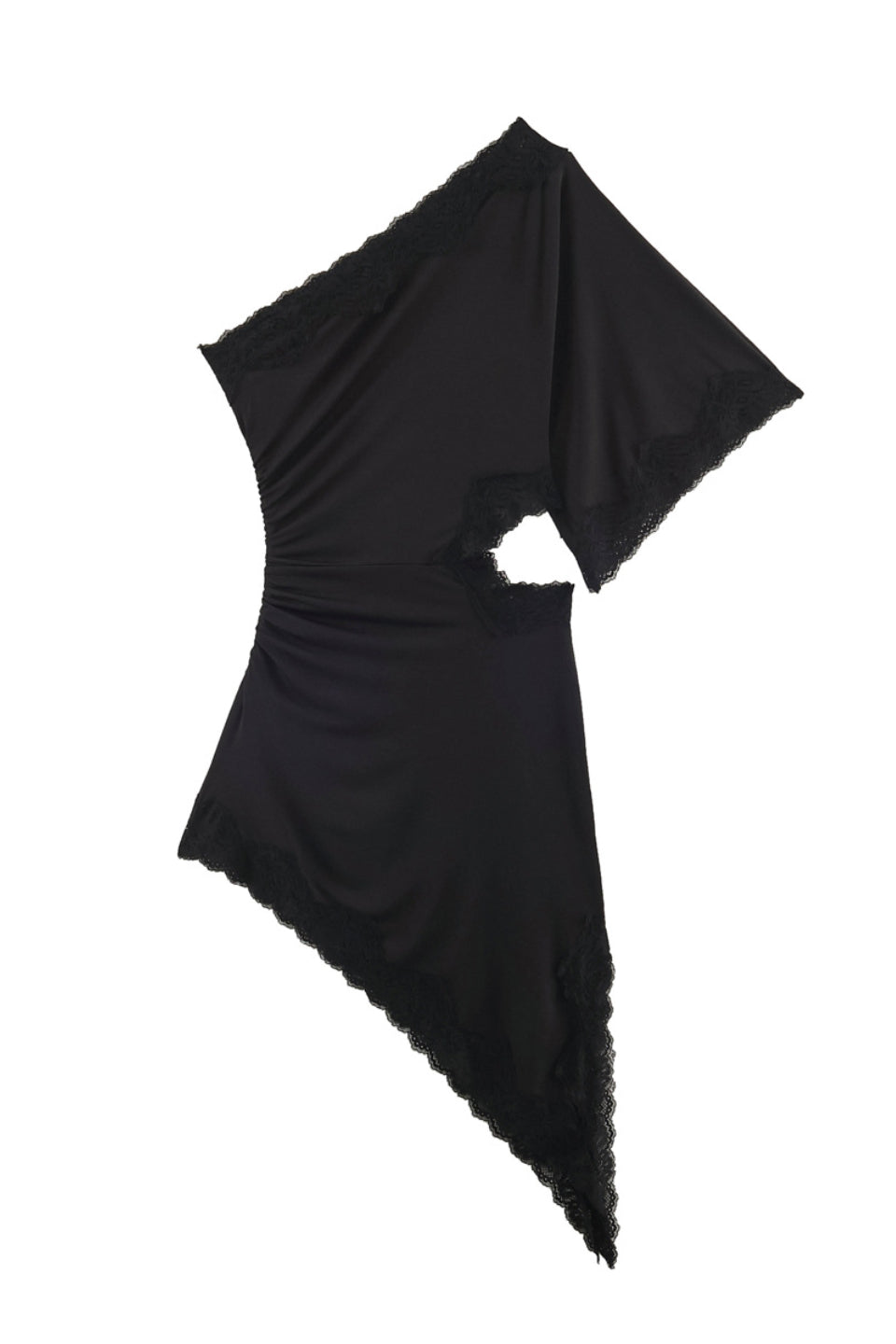 Noir Drape Midi Dress